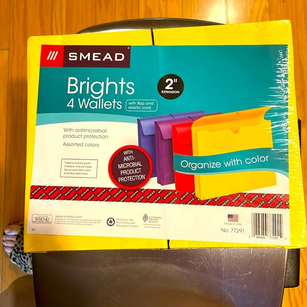 SMEAD. Bright 4 Wallets. 2” Expansion.